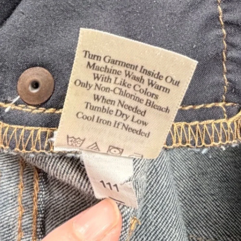 Coldwater Creek Natural Fit‎ Embroidered Cuffed Jeans Medium Wash Blue Womens 28